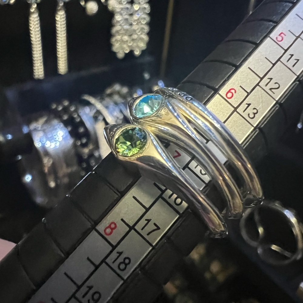 Multi-Stone Trio Rings - Size 9 - Picture 8 of 8